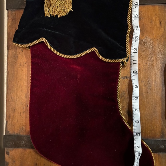 Velvet Christmas Stocking with Tassle by Ballard Designs - Picture 3 of 5